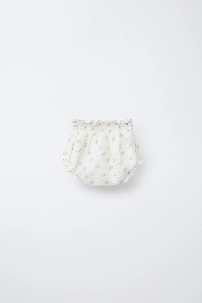 CULOTTE TEXTURÉE À FLEURS