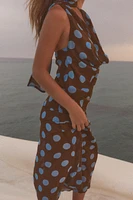 JUPE ASYMÉTRIQUE À POIS