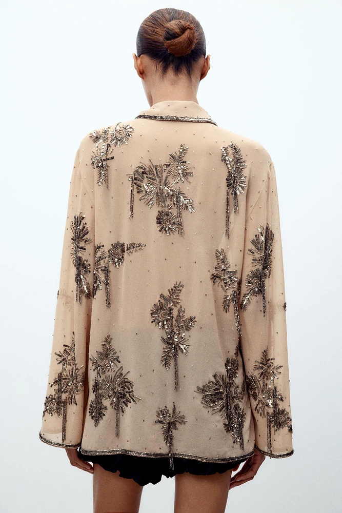 BEADED SEQUIN TOP