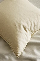 FADED-EFFECT LINEN PILLOW SHAM FOR QUILT
