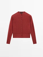 Cardigan manches longues 100 % lin
