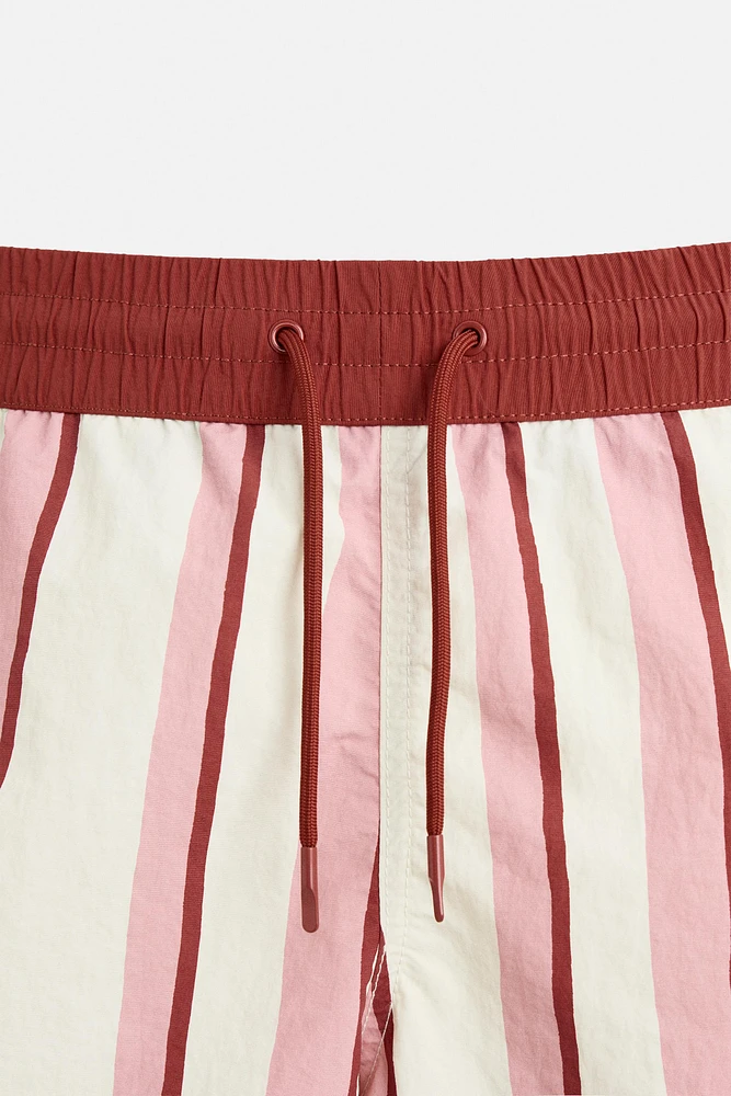STRIPED LONG SWIMSUIT