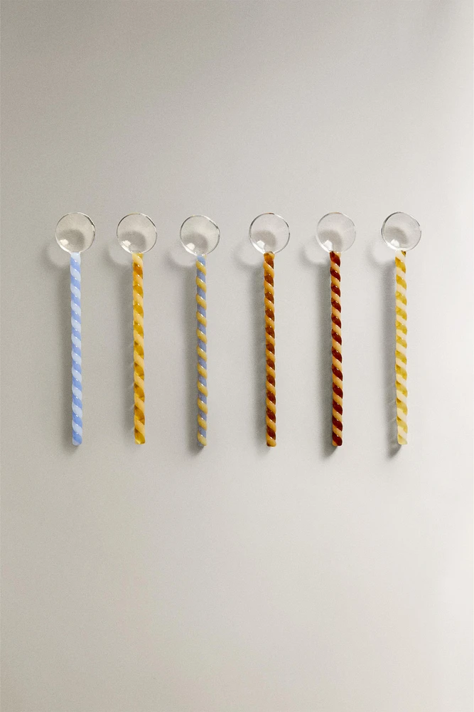 SET OF BOROSILICATE GLASS TABLESPOONS
