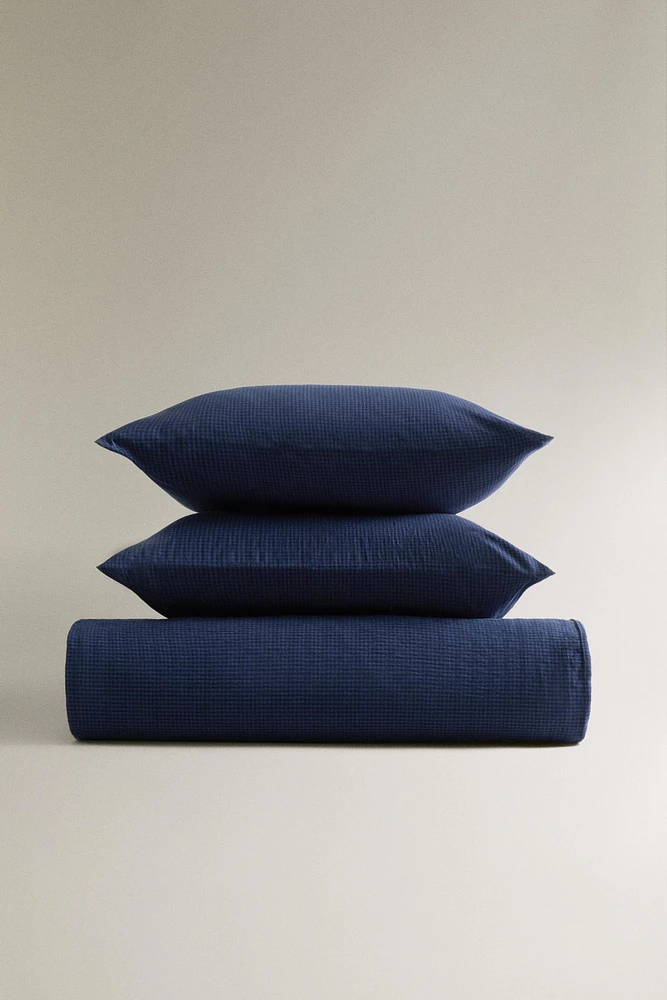 HOUSSE DE COUETTE COTON FIL TEINTÉ