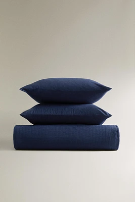 HOUSSE DE COUETTE COTON FIL TEINTÉ