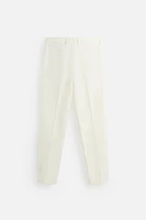LIMITED EDITION HERRINGBONE LINEN-WOOL PANTS