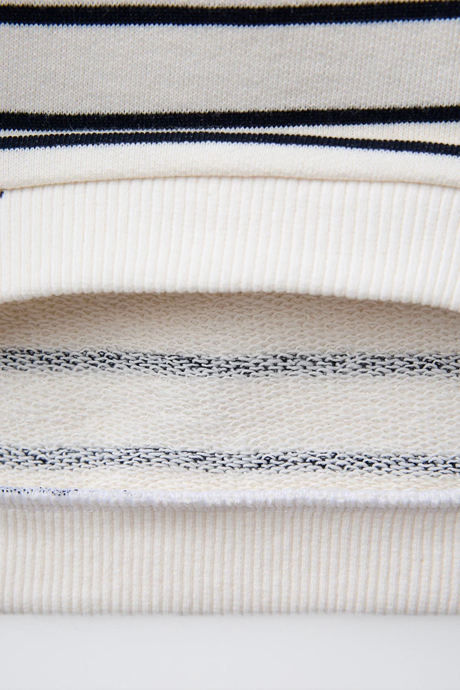 SWEAT À RAYURES ET BRODERIE HOMARD