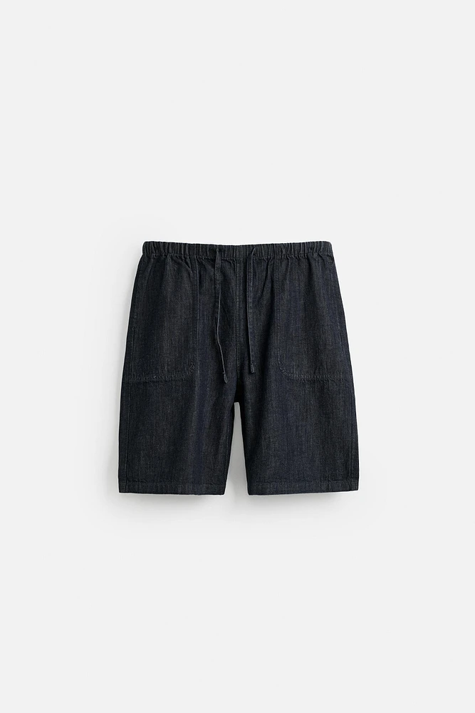 RELAXED FIT DENIM SHORTS