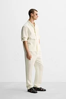 LIMITED EDITION HERRINGBONE LINEN-WOOL PANTS