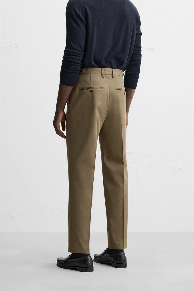 REGULAR FIT PANTS WITH BELT LOOPS