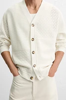 COMBINATION JACQUARD CARDIGAN