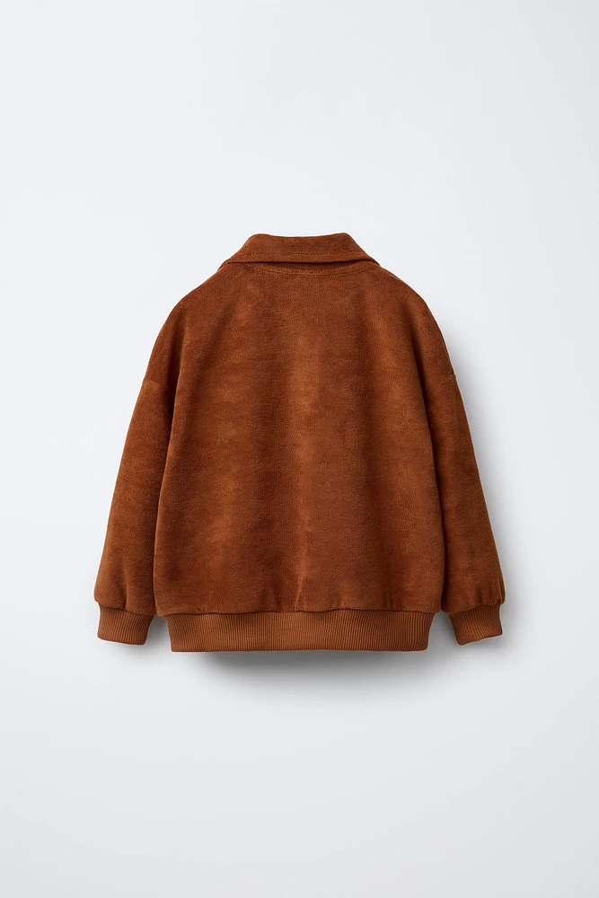 SWEAT POLO EFFET ÉPONGE