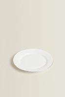 RIMMED BONE CHINA DESSERT PLATE