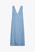 EMBROIDERED MIDI DRESS