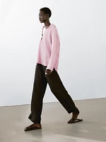 Pantalon lin taille élastique
