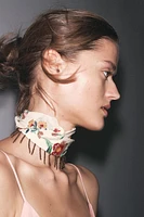 EMBROIDERED BEADED SCARF