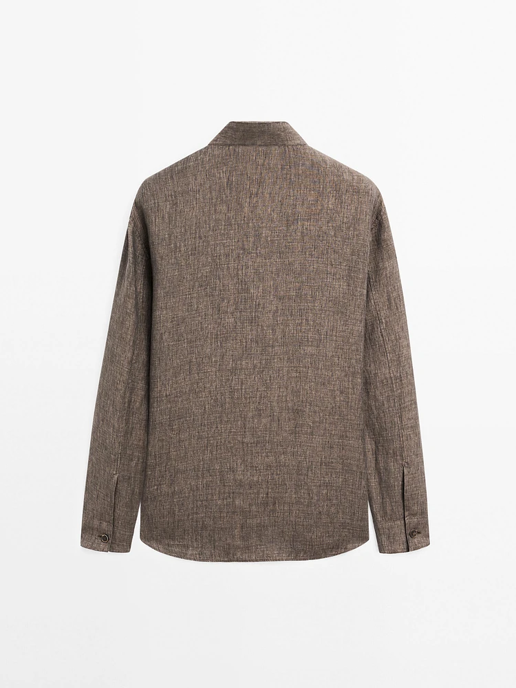 Surchemise relaxed fit col mao