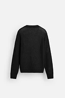 STRUCTURED OPENWORK SWEATER