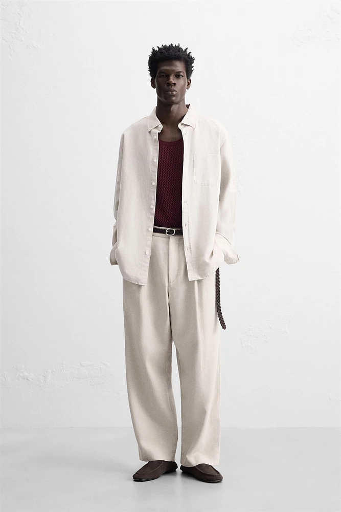 CHEMISE EN LIN ET COTON