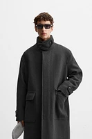 RELAXED FIT WOOL BLEND COAT