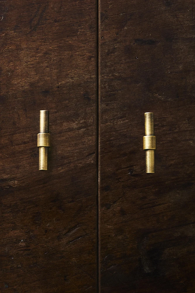 SET OF GOLD METALLIC KNOBS (SET OF 2