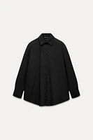 OVERSIZED POPLIN SHIRT WITH DOUBLE CUFFS