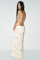 ROBE LONGUE HALTER PAPILLONS