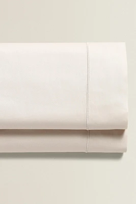 THREAD COUNT) SATEEN FLAT SHEET WITH TRIM