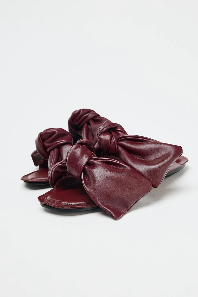 SANDALES LACETS CUIR