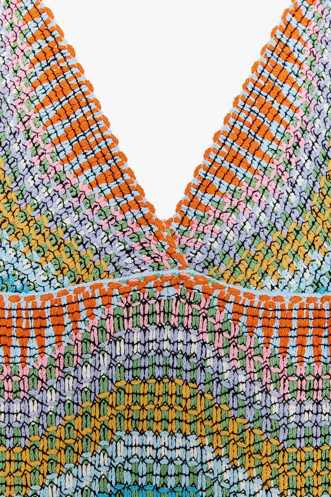 ROBE À BRETELLES EN MAILLE