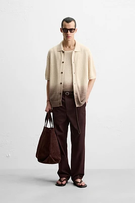 GRADIENT PRINT KNIT SHIRT