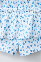 JUPE-SHORT TEXTURÉE À IMPRIMÉ