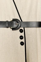 ROBE MIDI EN LIN AVEC CEINTURE
