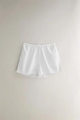 SHORT COTON BRODERIES