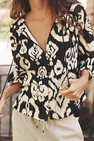 METALLIC THREAD PRINTED SHIRT