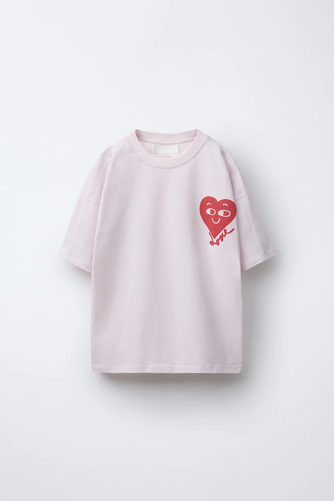 HEART PRINT T-SHIRT