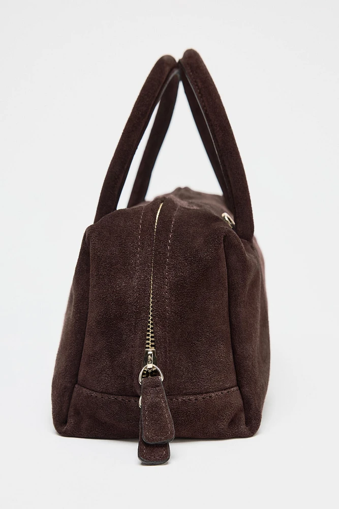 SPLIT LEATHER BOWLING BAG