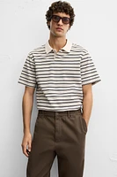 STRIPED PIQUÉ POLO SHIRT