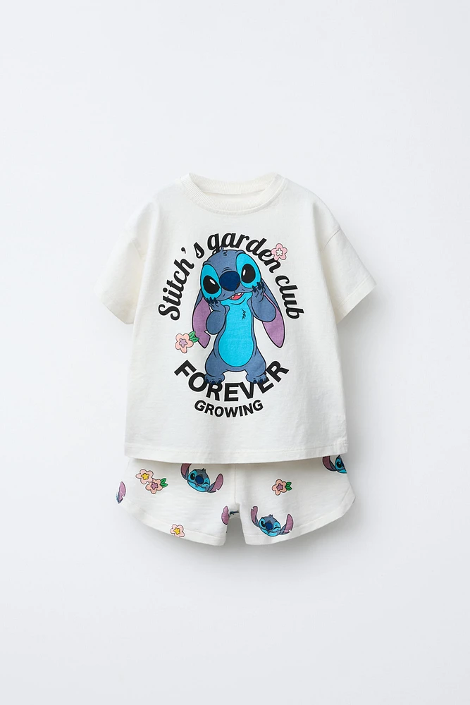 ENSEMBLE T-SHIRT ET SHORT LILO & STITCH © DISNEY