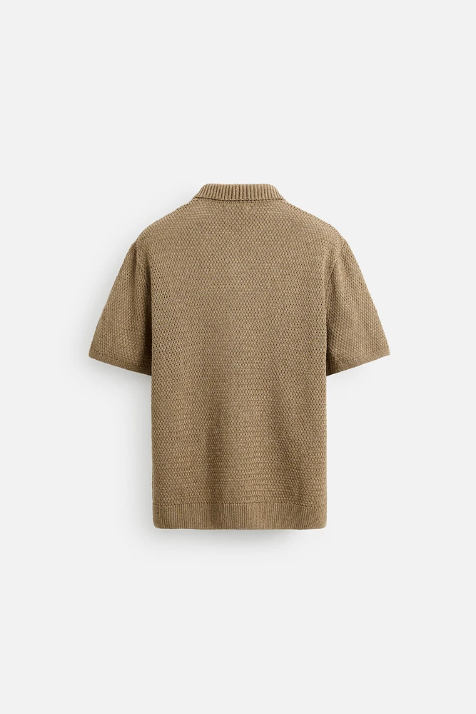 CROCHET KNIT POLO