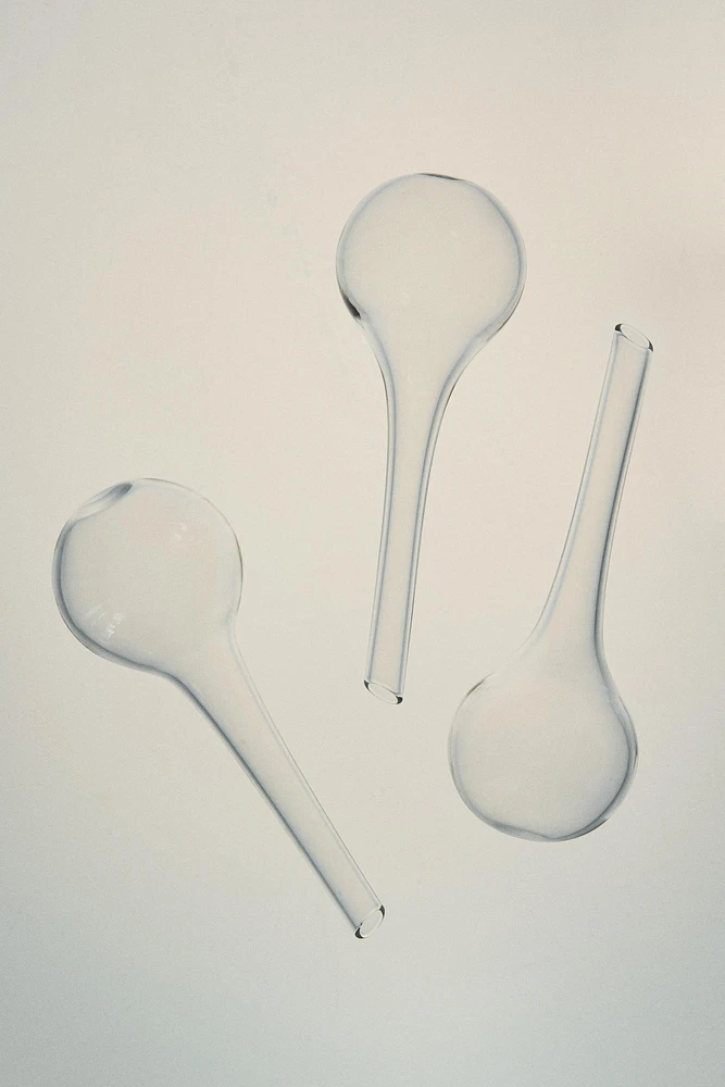SET OF BOROSILICATE GLASS SELF-WATERING GLOBES (SET OF 3)