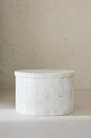 MOTHER-OF-PEARL-EFFECT BATHROOM JAR