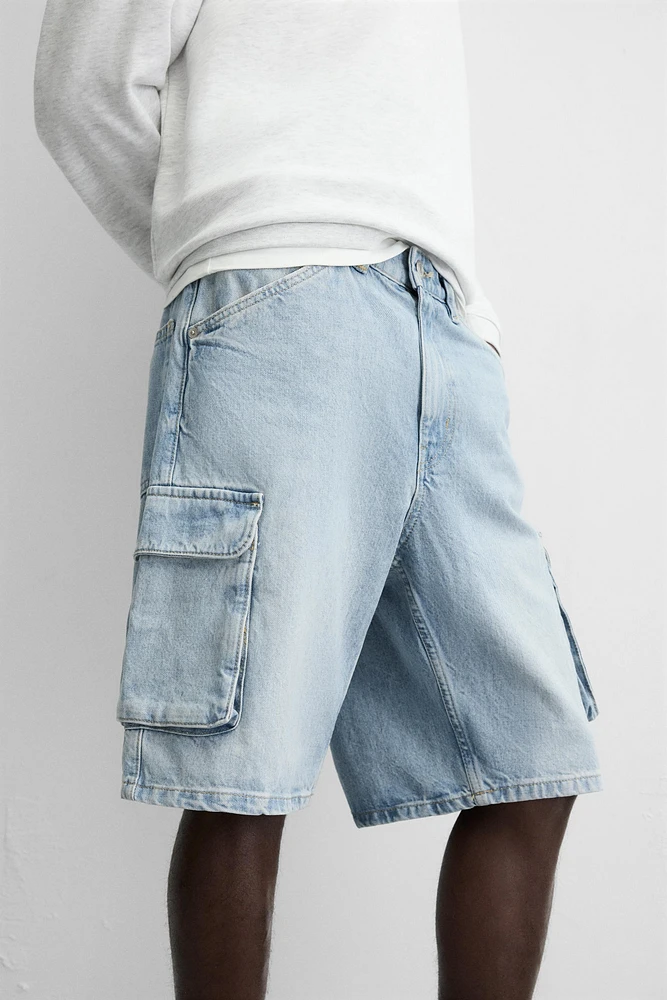 SHORT EN JEAN STYLE MILITAIRE