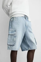 SHORT EN JEAN STYLE MILITAIRE