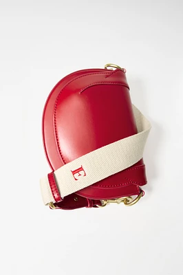 CONTRAST TOPSTITCH CROSSBODY BAG