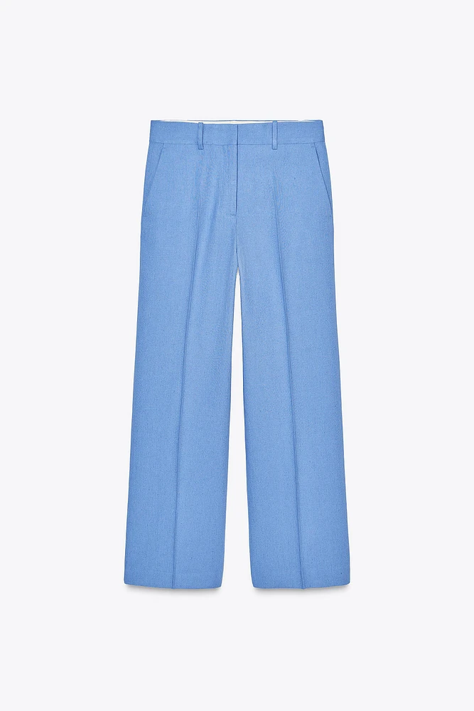 ZW COLLECTION LINEN BLEND PANTS