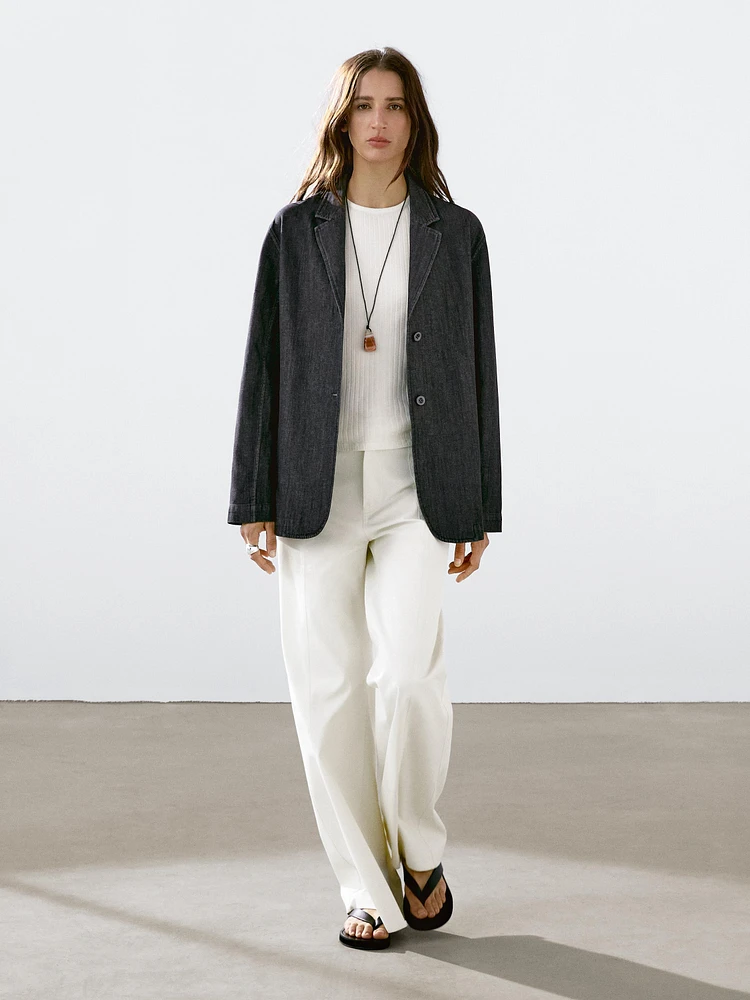 Blazer loose fit denim