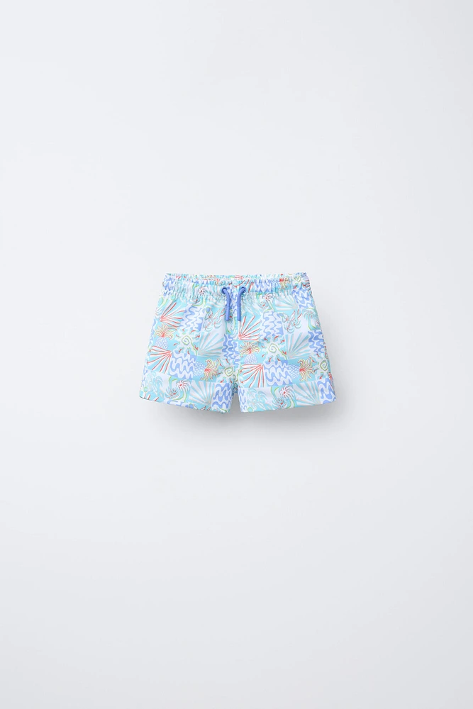 2-6 YEARS/ PALM TREE SWIM SHORTS