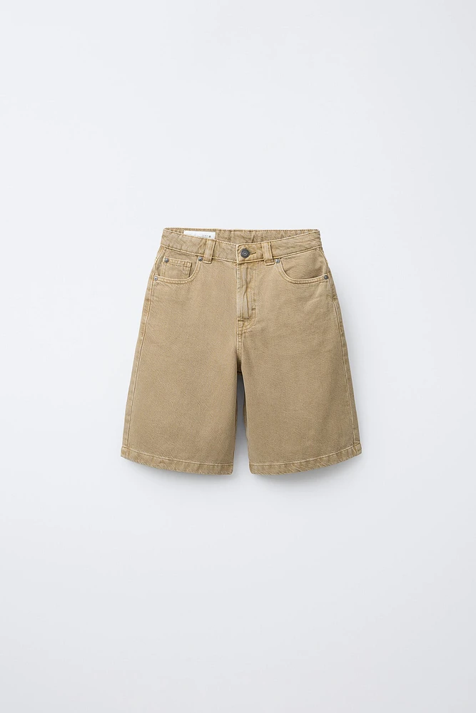BERMUDA EN SERGE RELAXED BAGGY