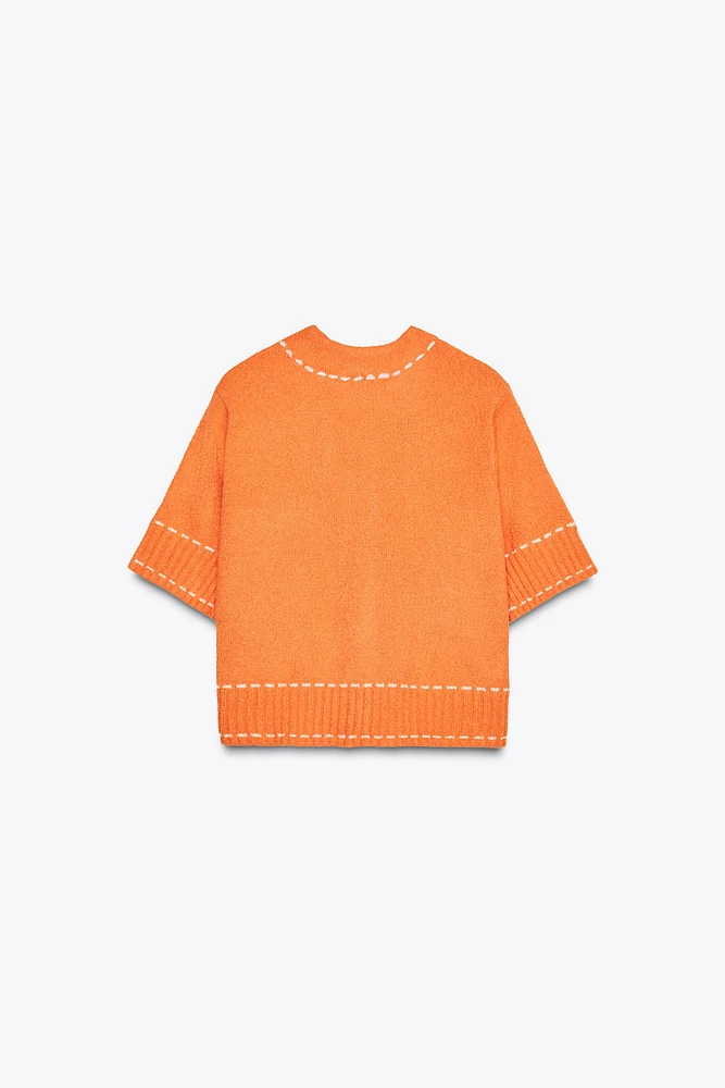 VESTE EN MAILLE SURPIQÛRES